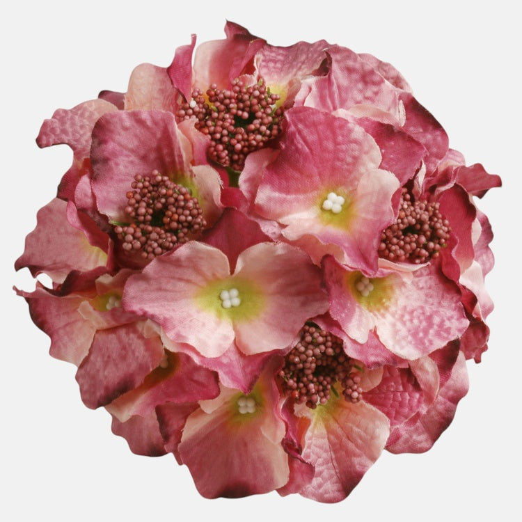 Burgundia Hortensia kunstlillepea Ø16 cm - Kunstlilled