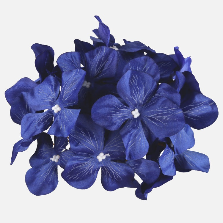 Tumesinine Hortensia kunstlillepea Ø16 cm - Kunstlilled