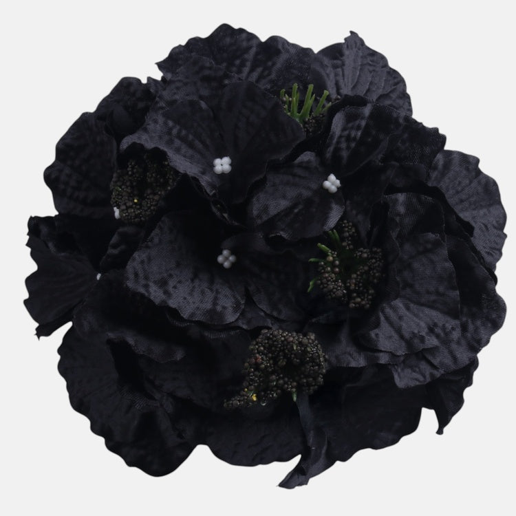 Musta hortensia tekokukkapää Ø16 cm - Tekokukat