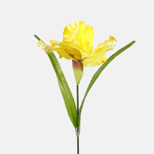 Keltainen iiris tekokukka 58 cm - Tekokukat