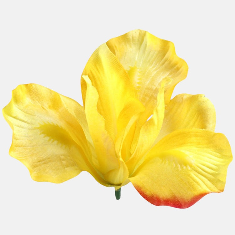 Keltainen iris tekokukan pää 10 cm - Tekokukat