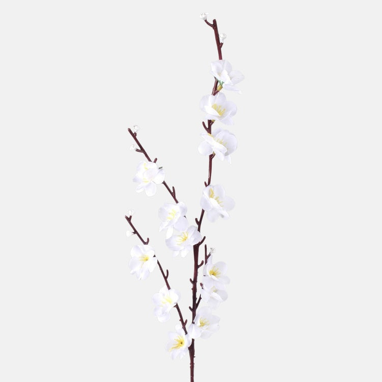 Valkoinen kirsikankukka tekokukkaoksa 51 cm - Tekokukat