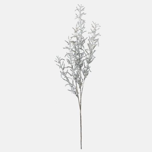 Hopeanvärinen kataja teko-oksi 55 cm - Tekokukat