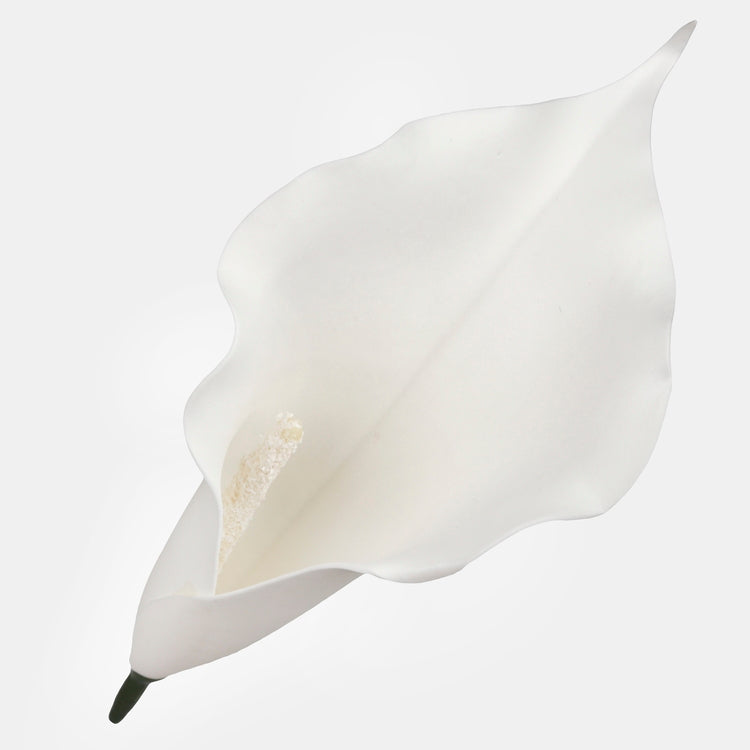 Valkoinen kalla tekokukan kukkapää 20 cm - Tekokukat
