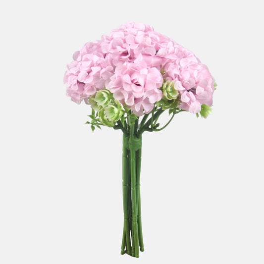 Vaaleanpunainen kamelia tekokukkakimppu 21 cm - Tekokukat