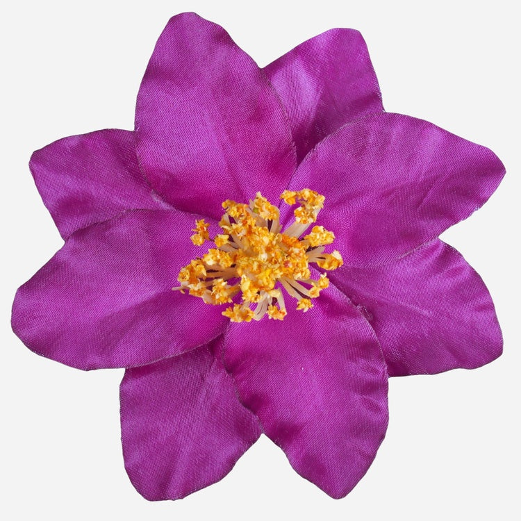 Klematis tekokukan pää violetti/keltainen Ø12 cm - Tekokukat