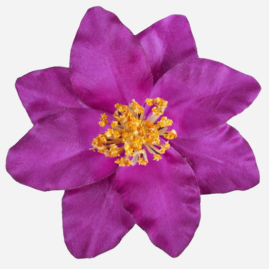 Klematis tekokukan pää violetti/keltainen Ø12 cm - Tekokukat