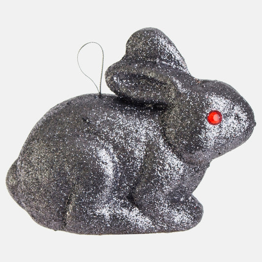 Harmaa kimallepupu 2 kpl 11 cm - Tekokukat
