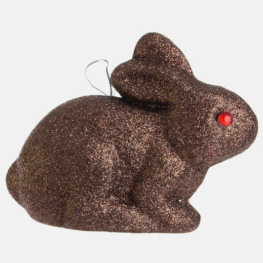 Ruskea glitterpupu pääsiäiskoriste 2 kpl 13 cm - Tekokukat
