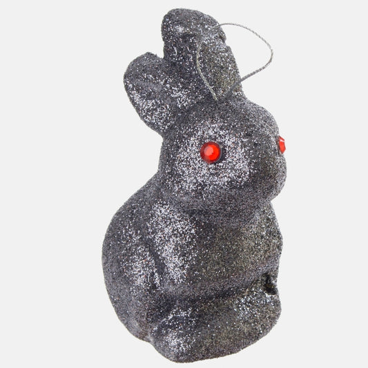 Glitterpupu harmaa 9.5 cm 4 kpl - Tekokukat