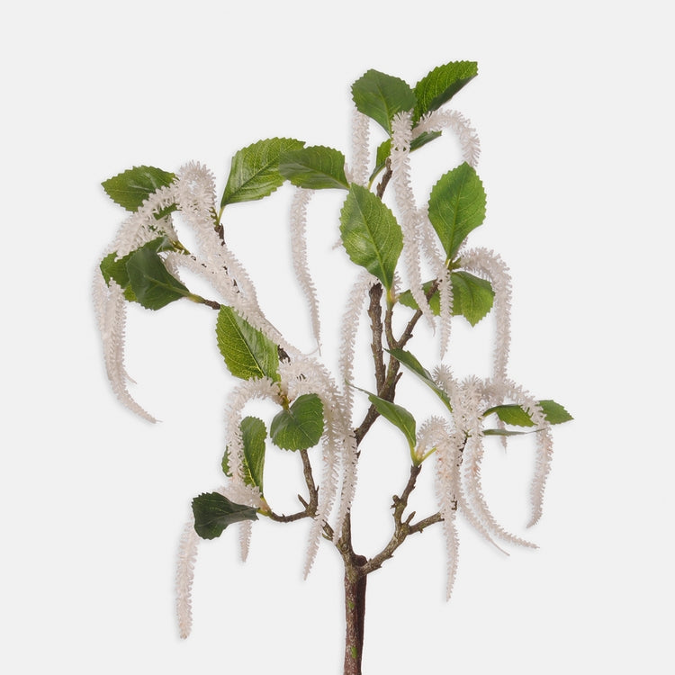 Valkoinen leskenlehvä tekokasvin oksa 90 cm - Tekokukat