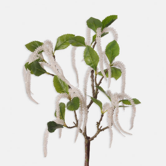 Valkoinen leskenlehvä tekokasvin oksa 90 cm - Tekokukat