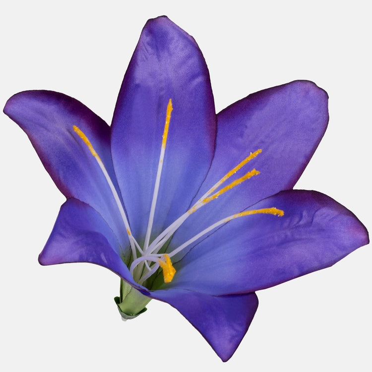 Violetti satiini liljan kukkapää 16 cm - Tekokukat