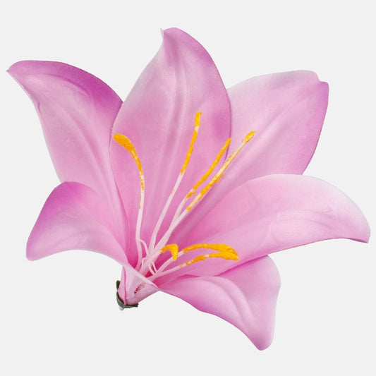 Roosa liilia kunstlillepea satiin Ø16 cm - Kunstlilled