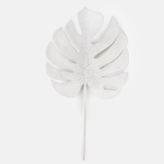 Lumipeitteinen monstera tekolehti valkoinen 59 cm - Tekokukat
