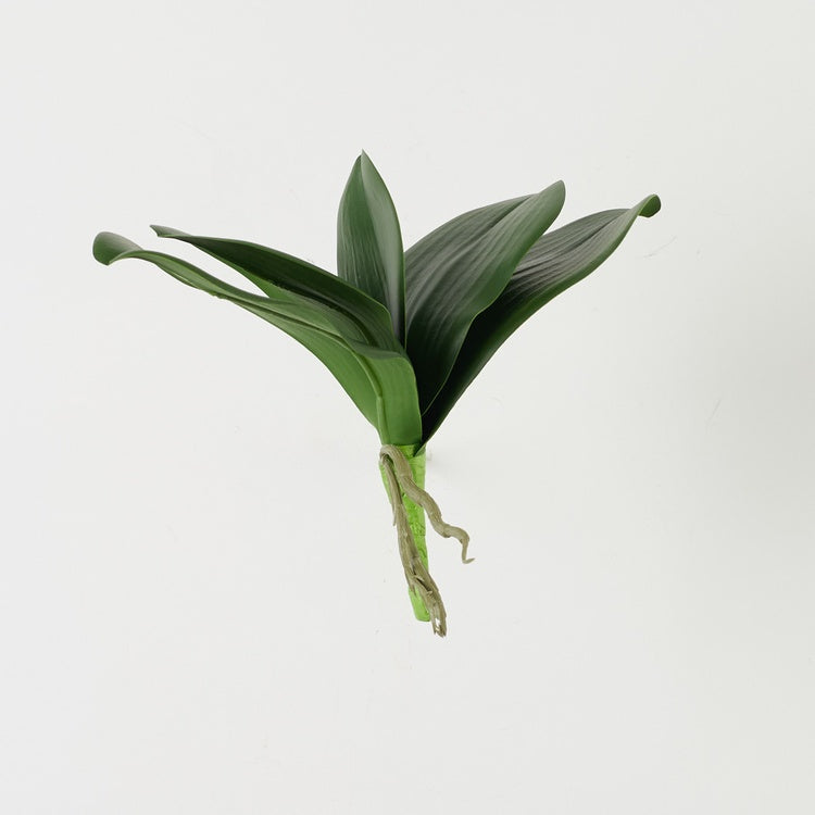 Orkidean lehtiosa tekokasvi vihreä 24 cm - Tekokukat