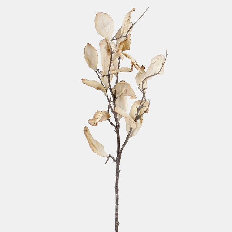 Syksyinen magnoliaoksa beige 80 cm - Tekokukat