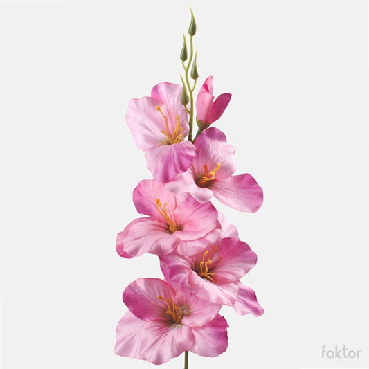 Vaaleanpunainen satiini gladiolus tekokukka 55 cm - Tekokukat