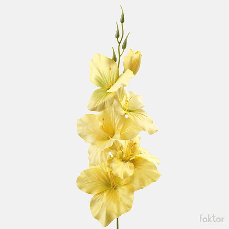 Gladiolus tekokukka keltainen satiini 55 cm - Tekokukat