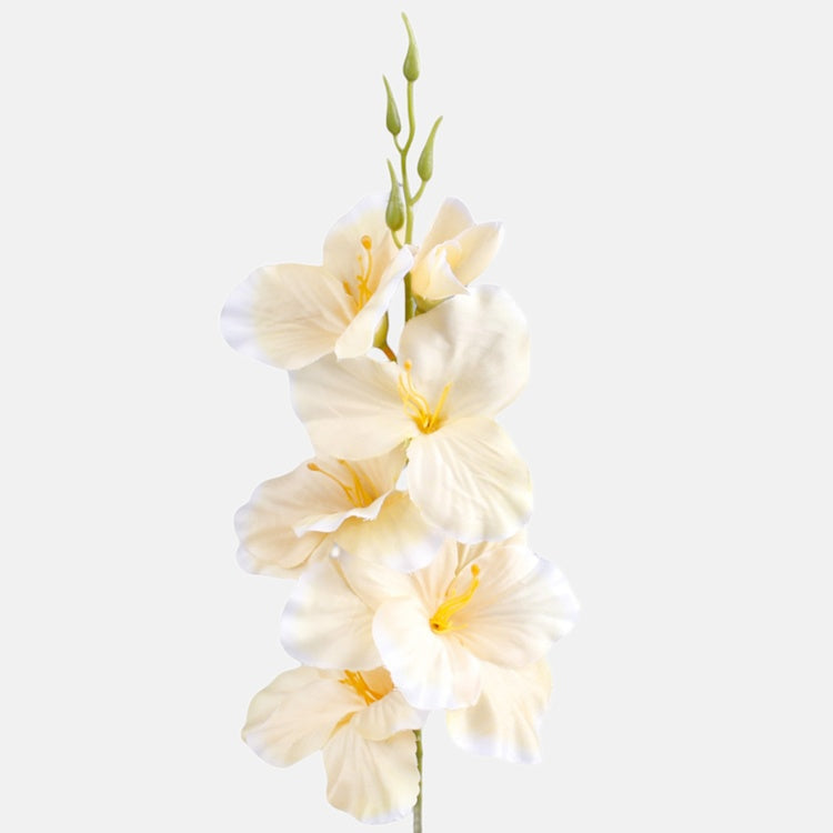 Kermanvalkoinen satiini gladiolus tekokukka 55 cm - Tekokukat