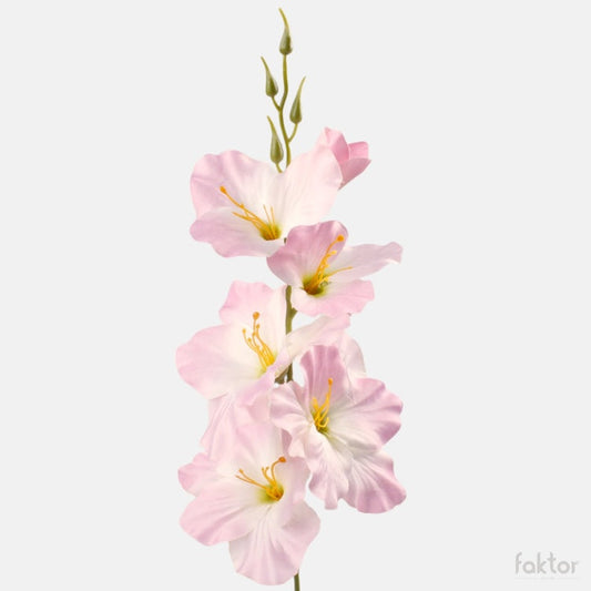 Satiini gladiolus tekokukka kermanvärinen-vaaleanpunainen 55 cm - Tekokukat