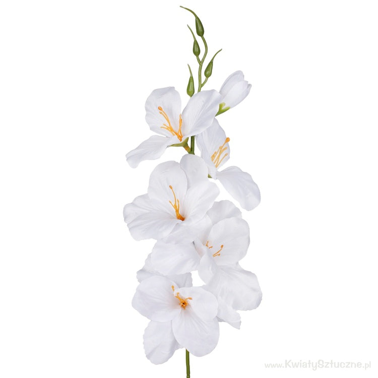 Valkoinen satiininen tekogladiolus 55 cm - Tekokukat