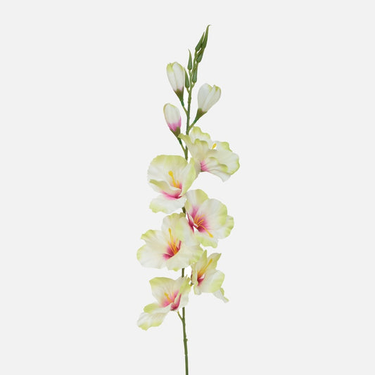 Gladiolus tekokukka vaaleanvihreä-kermanvärinen 77 cm - Tekokukat