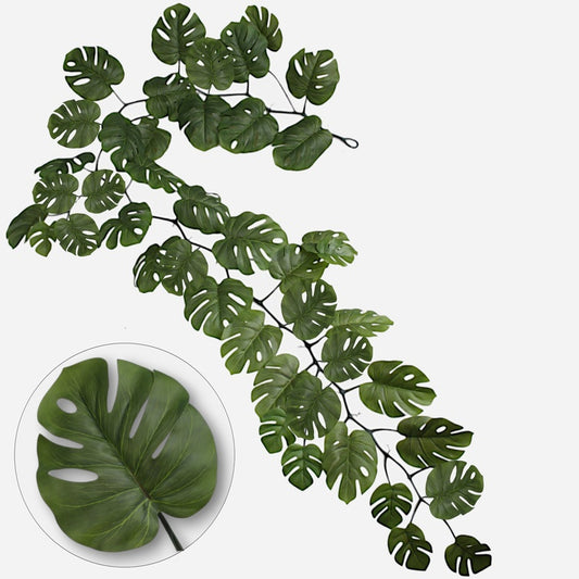 Vihreä monstera tekoköynnös 180 cm - Tekokukat