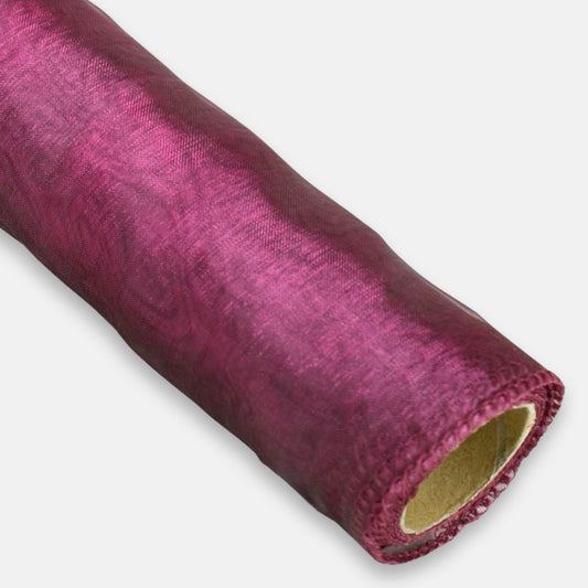 Tummanluumunvärinen organza-kangas 40 cm 823 cm - Tekokukat