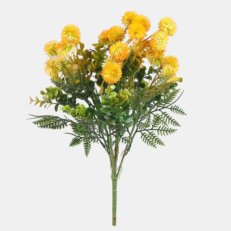Kollane santolina kunstlillekimp 38 cm - Kunstlilled