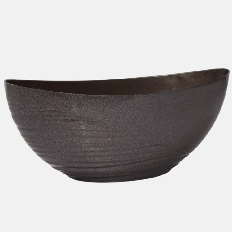 Suuri veneenmallinen muovi suojaruukku grafiitinharmaa 30.5 cm - Tekokukat