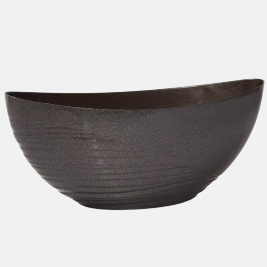 Suuri veneenmallinen muovi suojaruukku grafiitinharmaa 30.5 cm - Tekokukat