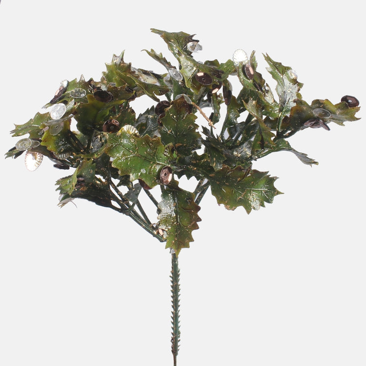 Orjanlaakeri teko-oksa vihreä-kultainen paljeteilla 22 cm - Tekokukat