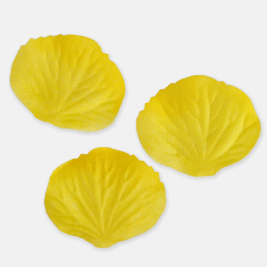 Keltaiset ruusun terälehdet 80 kpl Ø3 cm - Tekokukat