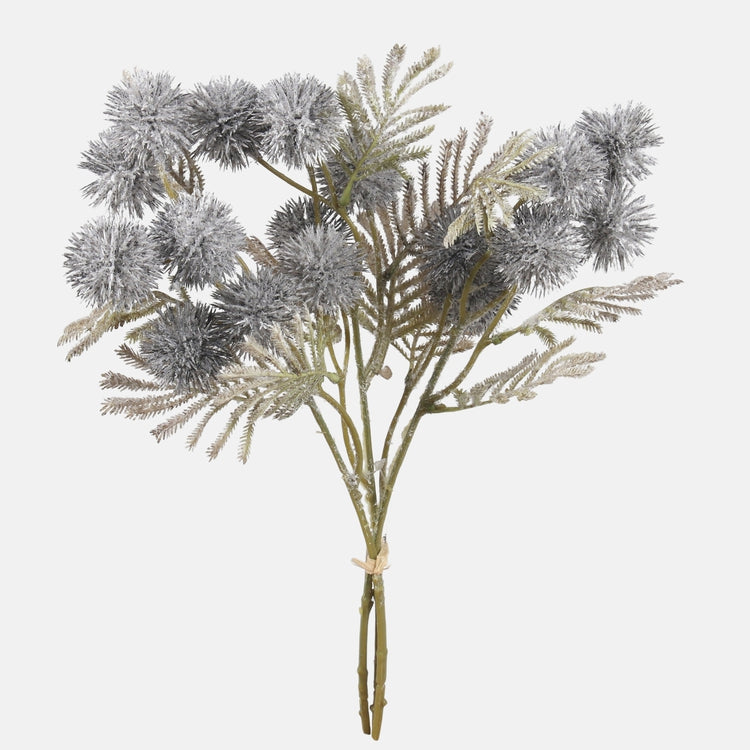 Luminen sininen echinops tekokukkakimppu 33 cm - Tekokukat