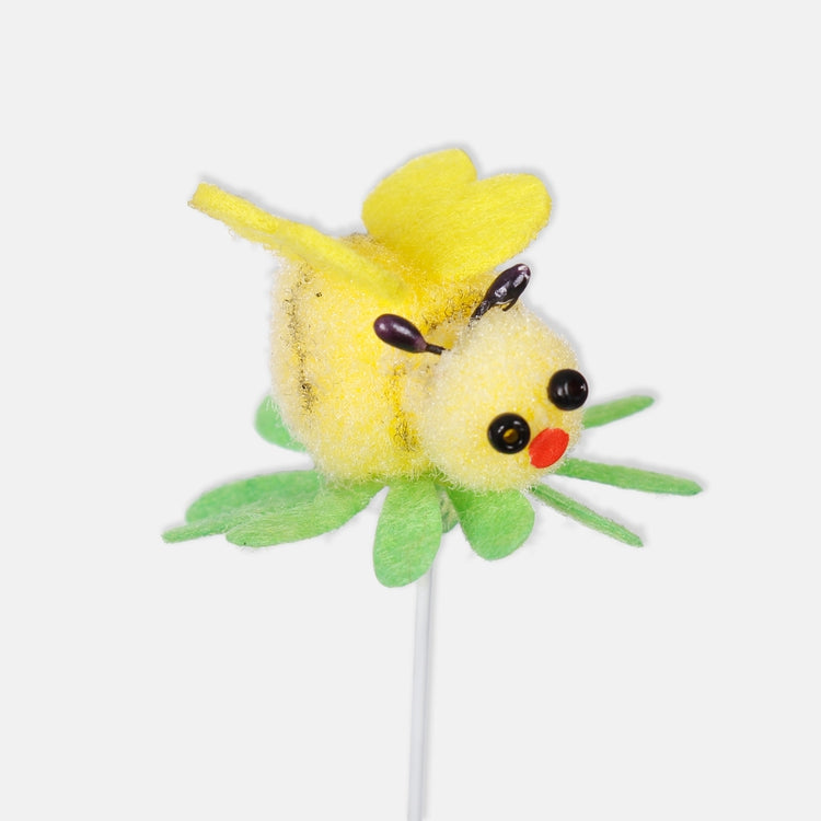Keltainen mehiläinen koristepikku 3 cm - Tekokukat