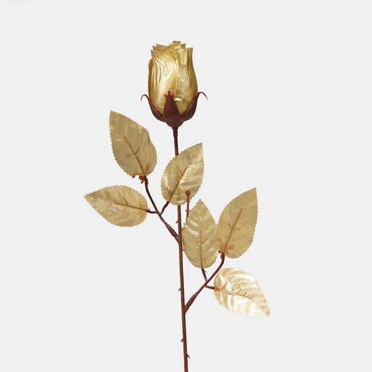 Kullavärvi kunstroosi pung 54 cm - Kunstlilled