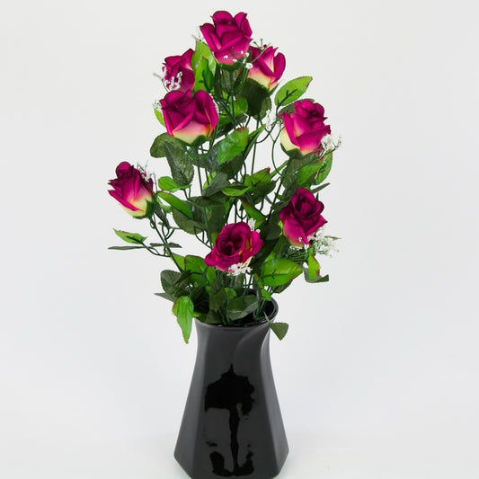 Burgundia kunstroosikimp 51 cm - Kunstlilled