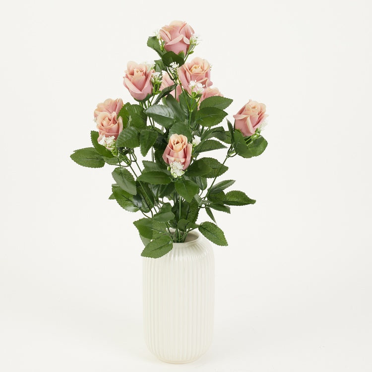Vaaleanpunainen ruusukimppu 51 cm - Tekokukat