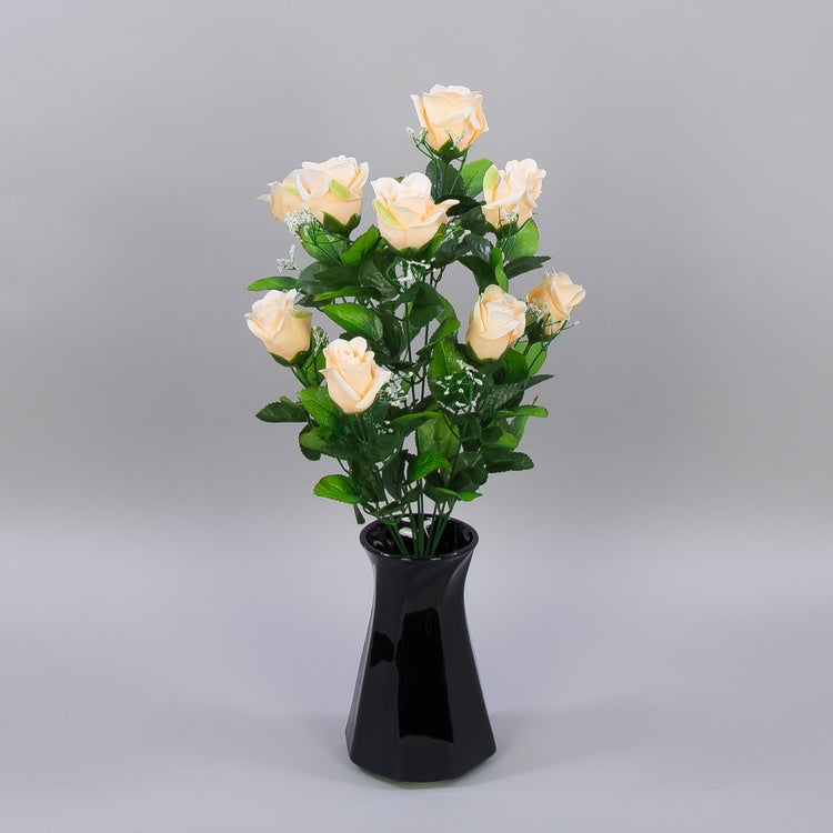 Kerge virsiku roosibukett 51 cm - Kunstlilled