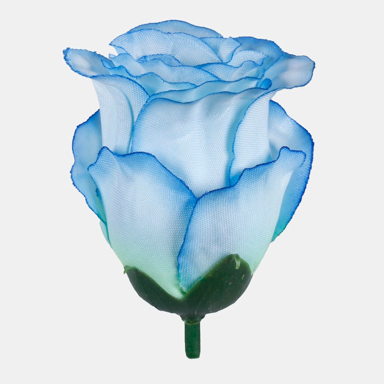 Vaaleansininen ruusun tekokukan pää 5.5 cm - Tekokukat