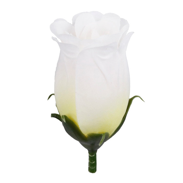 Ruusunuppu tekokukka kermanvärinen 6 cm - Tekokukat