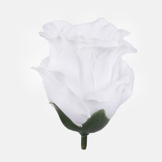 Valkoinen ruusunpää tekokukka 5.5 cm - Tekokukat