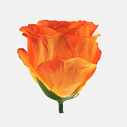 Oranssinkeltainen ruusunnuppu tekokukka 5.5 cm - Tekokukat