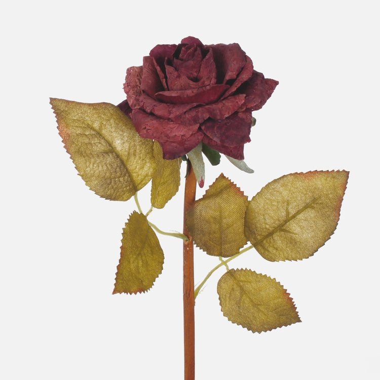 Tummanvioletti korkkiruusu 44 cm - Tekokukat