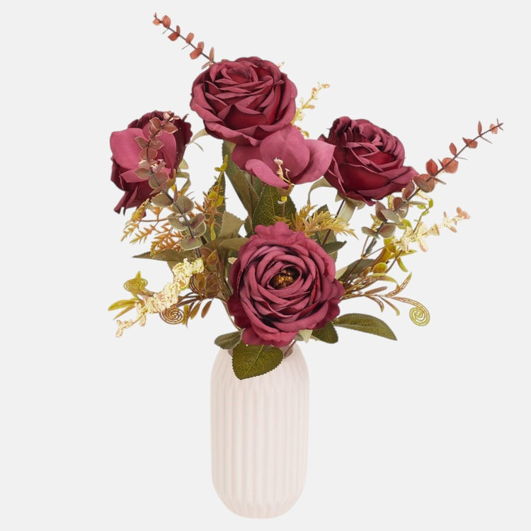 Burgundia roosi kunstlillekimp 42 cm - Kunstlilled