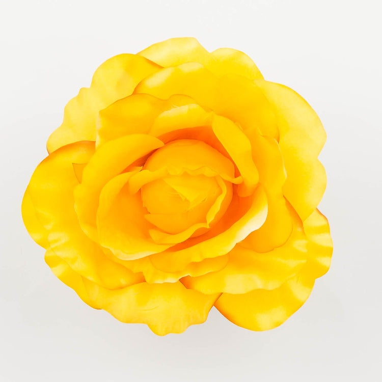 Keltainen ruusun kukkapää Ø20 cm - Tekokukat