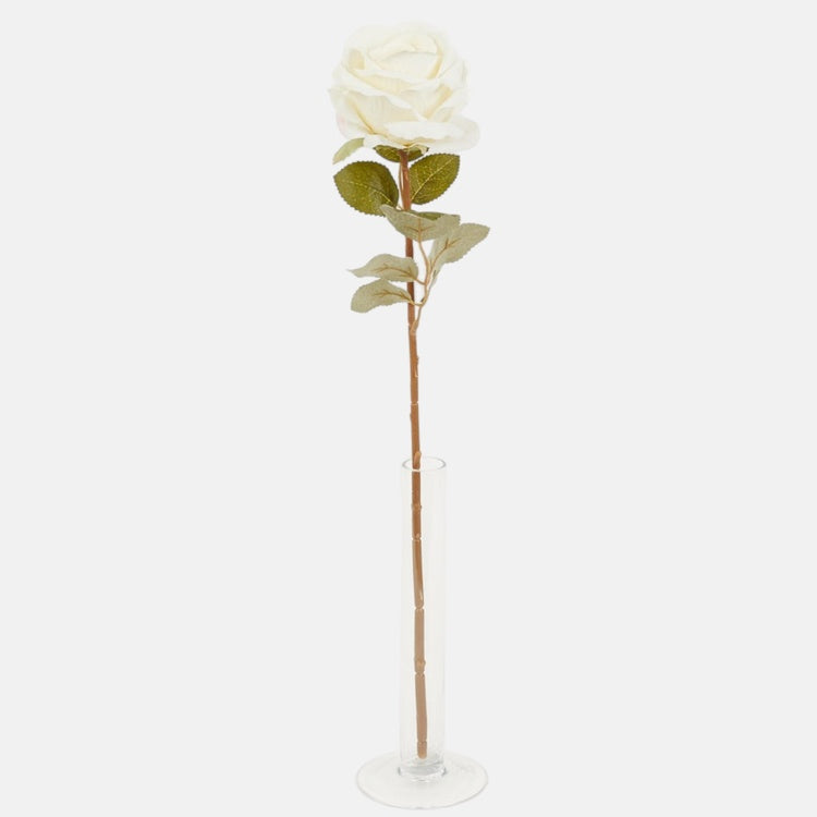 Valkoinen ruusu tekokukka 50 cm - Tekokukat