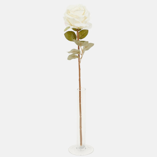 Valkoinen ruusu tekokukka 50 cm - Tekokukat