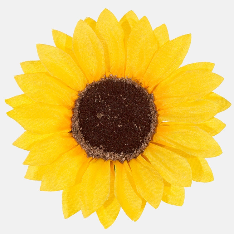 Keltainen auringonkukan kukkapää Ø9.5 cm - Tekokukat